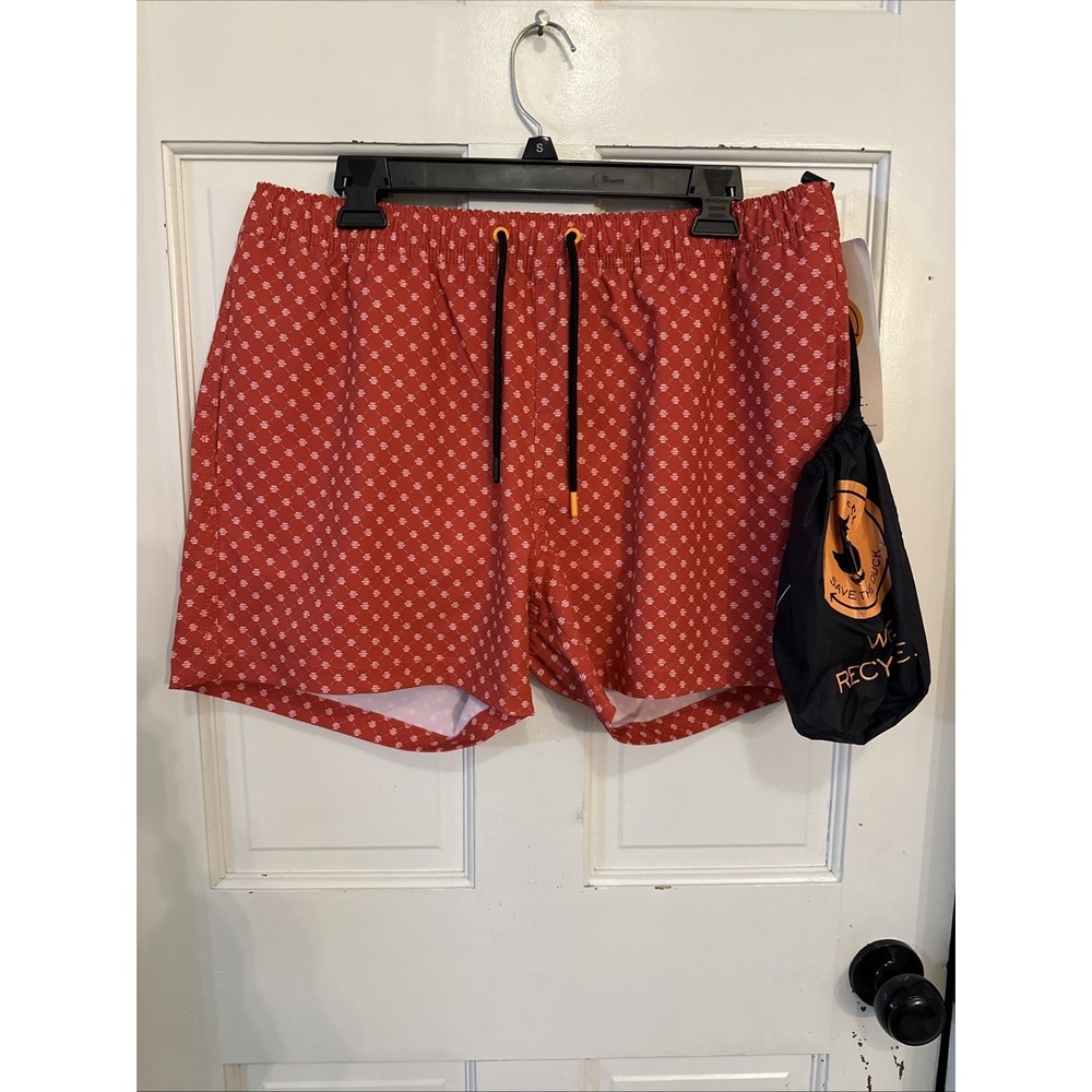 Save the Duck Swim Trunks Mens XL All Over Print 100%  Animal FreeMesh Lined NWT